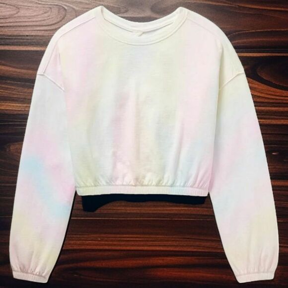 Athleta Girl Sundown Tie Dye Cropped Sweatshirt - Picture 3 of 13